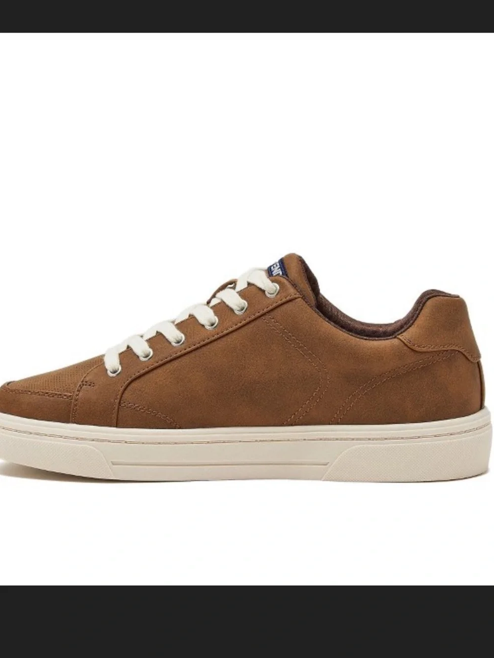New without Box Lands' End Men's Tan/Brown Leather Lace-Up Sneakers